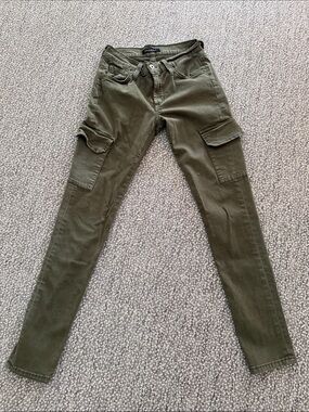 James Jeans Olive Green Skinny Cargo Jeans